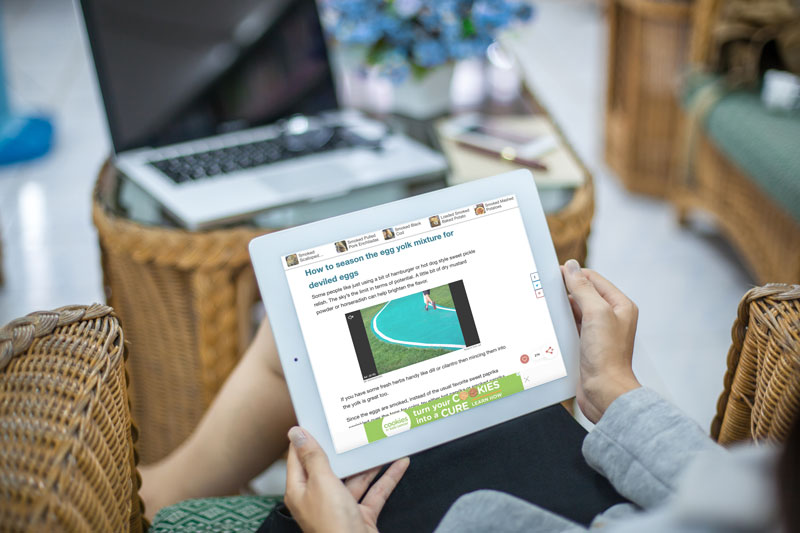 outstream ad example shown on an ipad screen